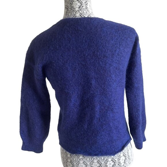 Country Road Sweater Size X Small, Crew Neck, purple & blue, mohair blend, wool - Picture 6 of 13